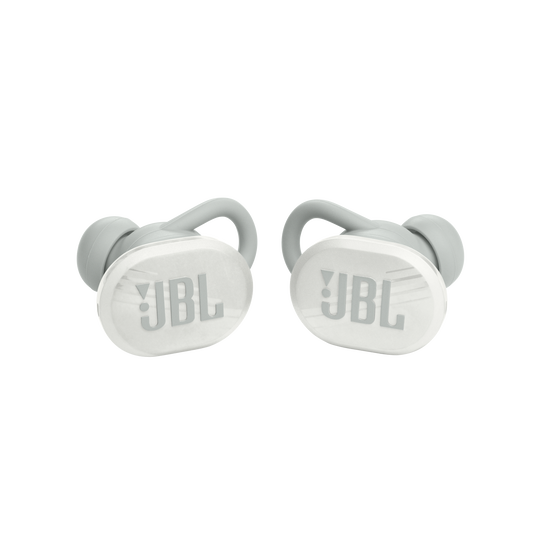 JBL Endurance Race TWS - White - Waterproof true wireless active sport earbuds - Front
